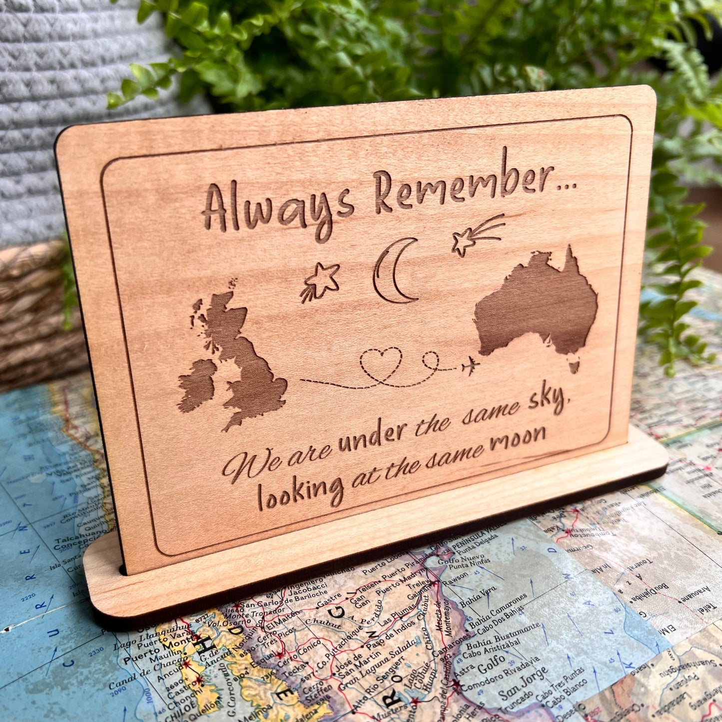 'Under The Same Sky' Personalised Postcard