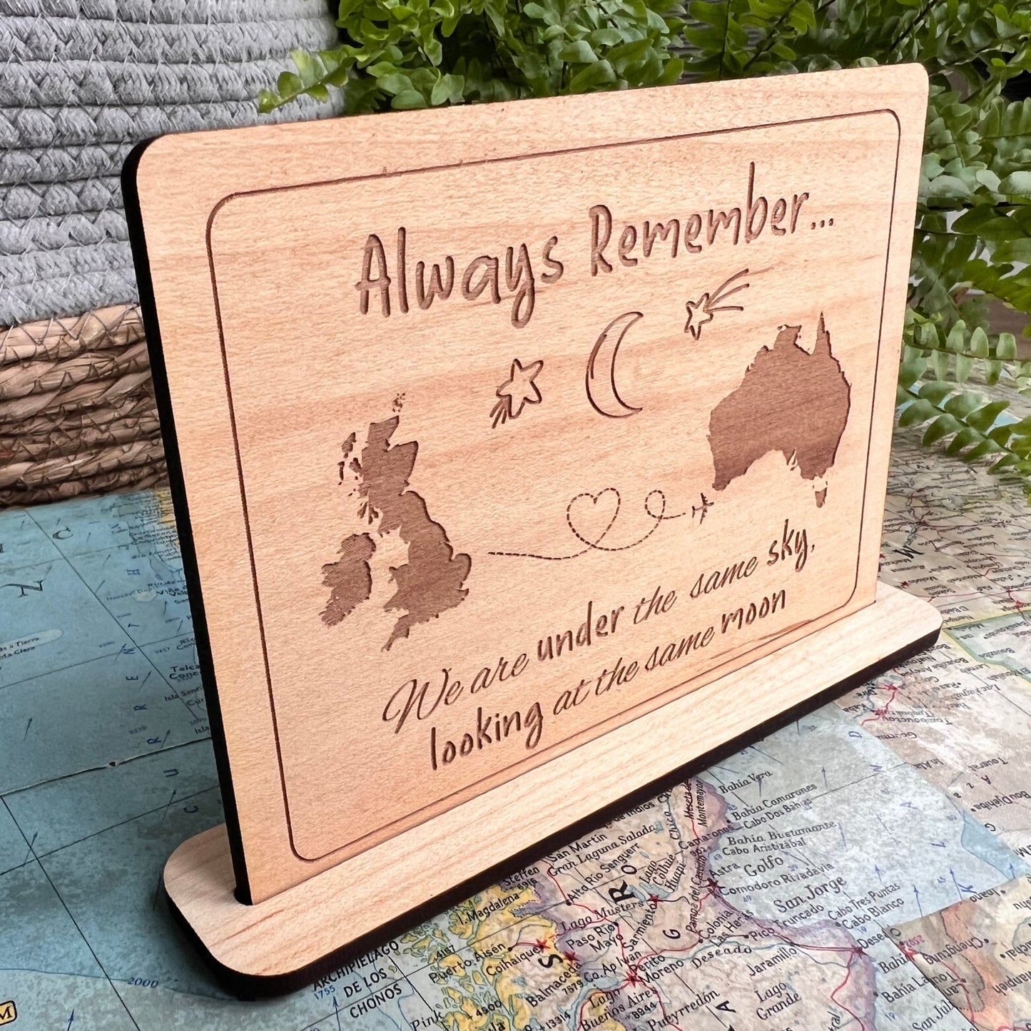 'Under The Same Sky' Personalised Postcard