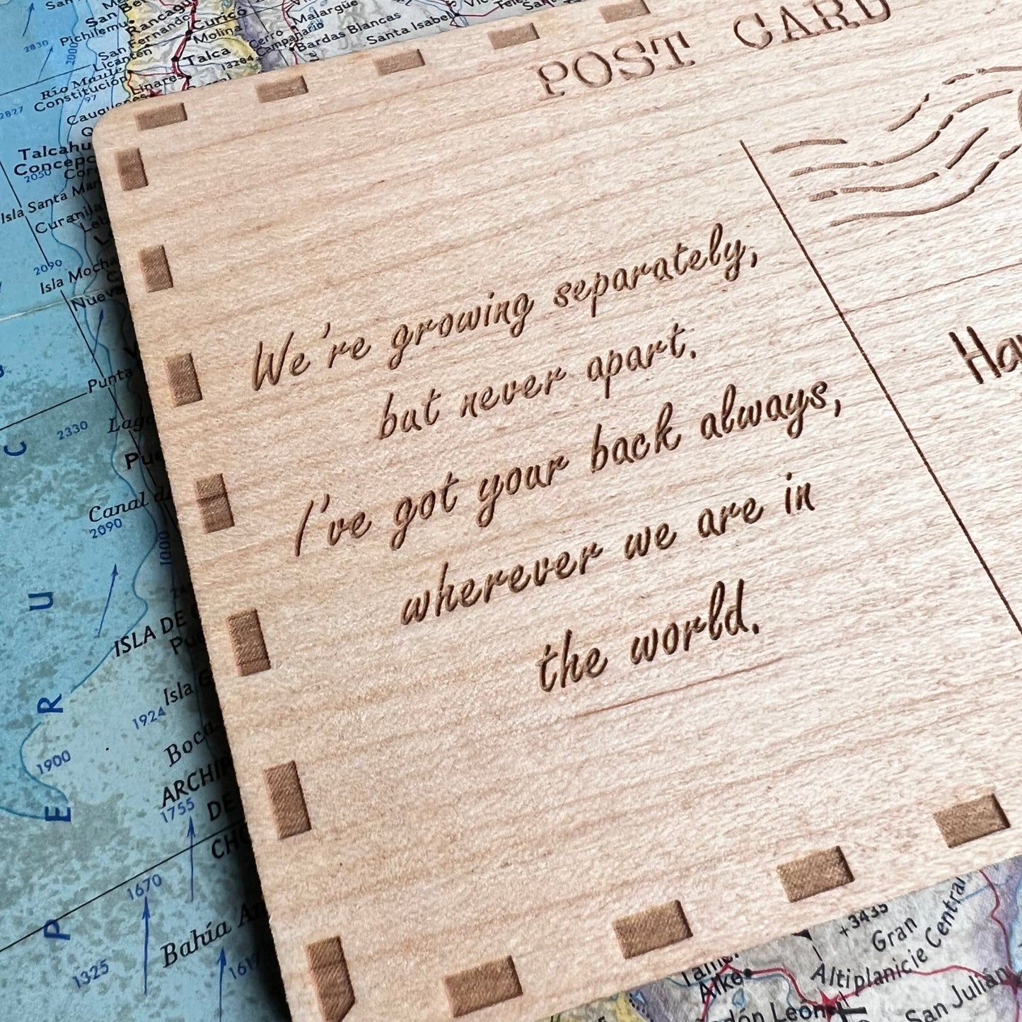 'Under The Same Sky' Personalised Postcard
