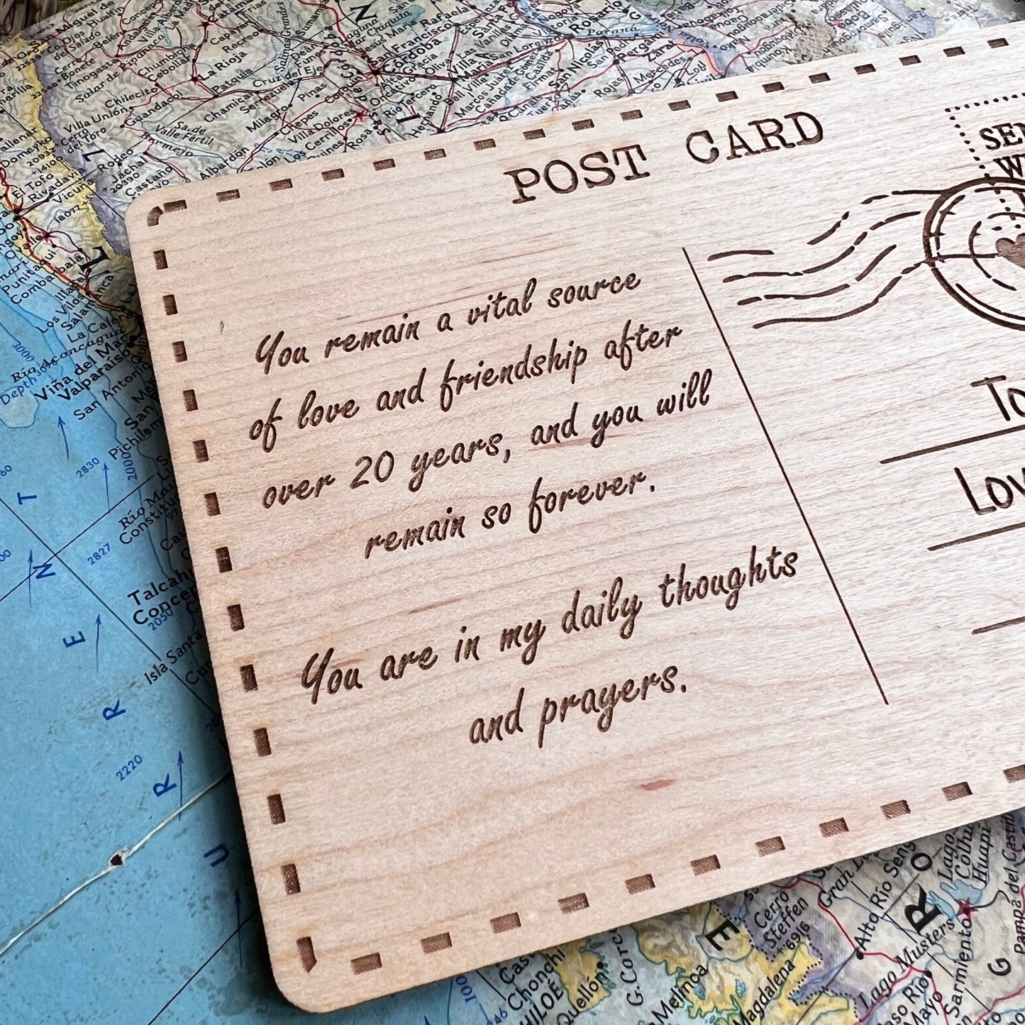 'Under The Same Sky' Personalised Postcard