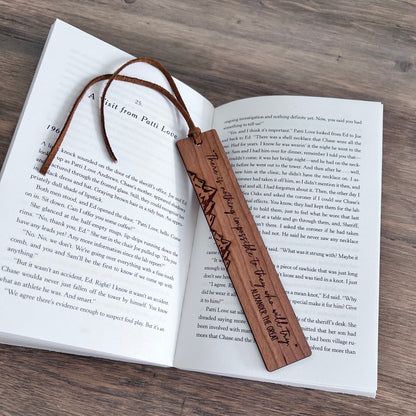 Personalised Mountain Bookmark