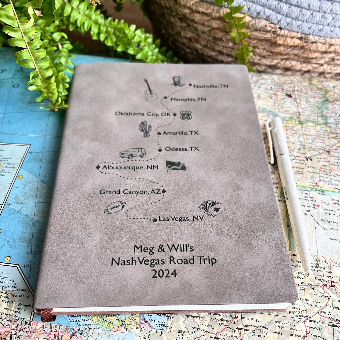 Personalised USA Road Trip Journal