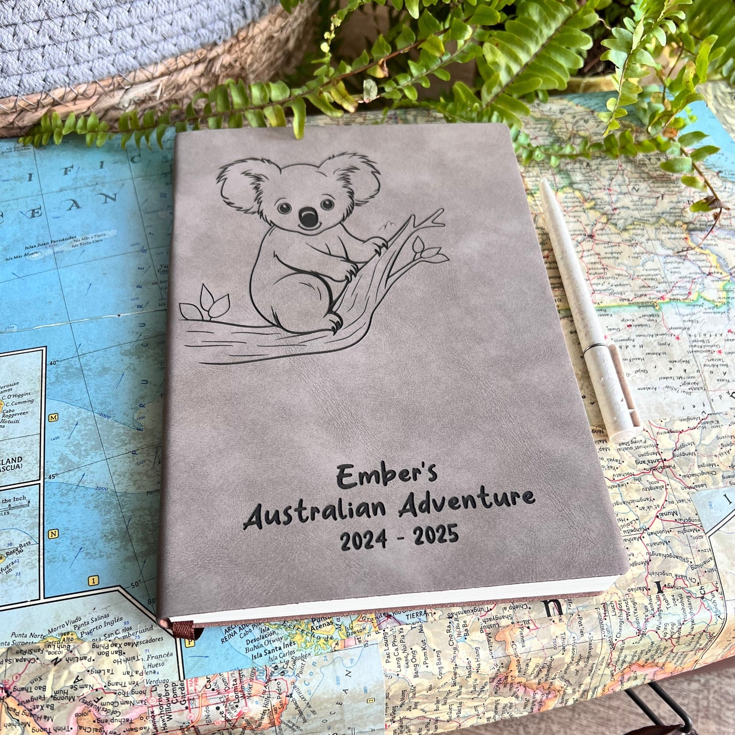 Personalised Koala Travel Journal