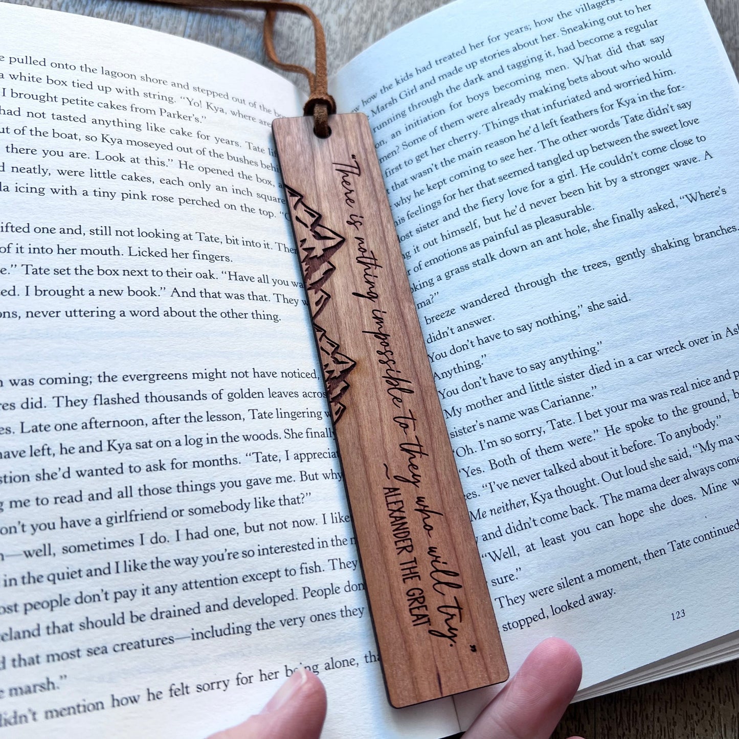 Personalised Mountain Bookmark