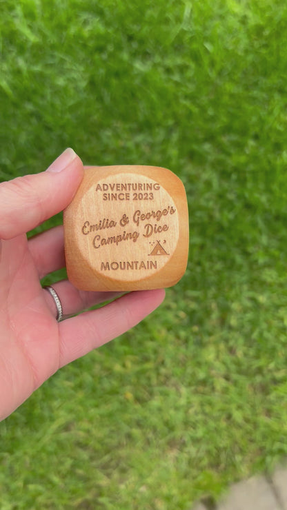 Personalised Camping Decision Dice